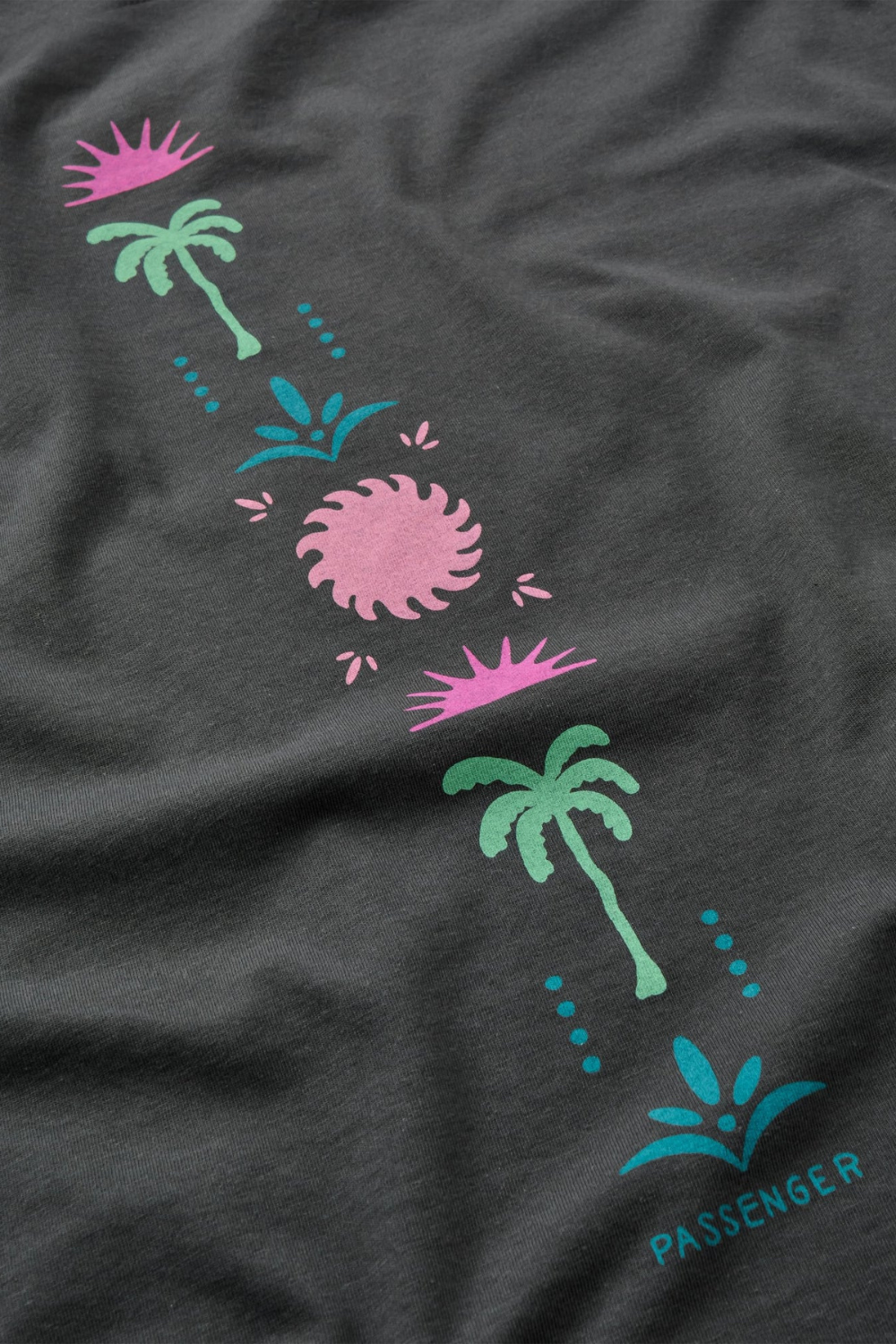 Passenger Stack Womens Pocket T-Shirt Faded Black