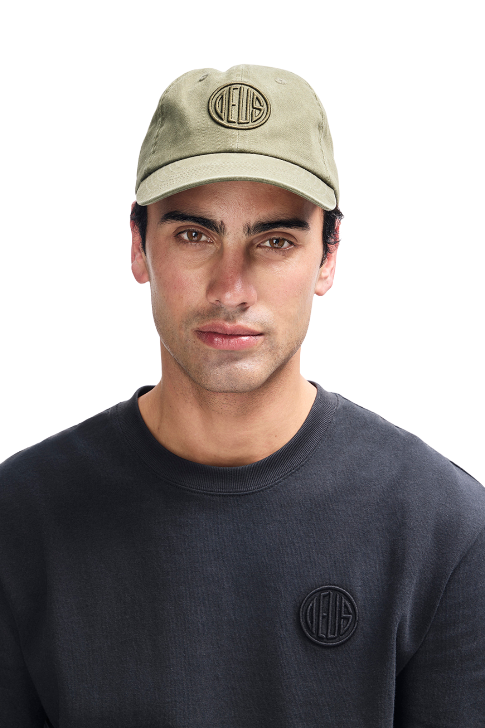 Deus Pill Logo Dad Cap Pine Green