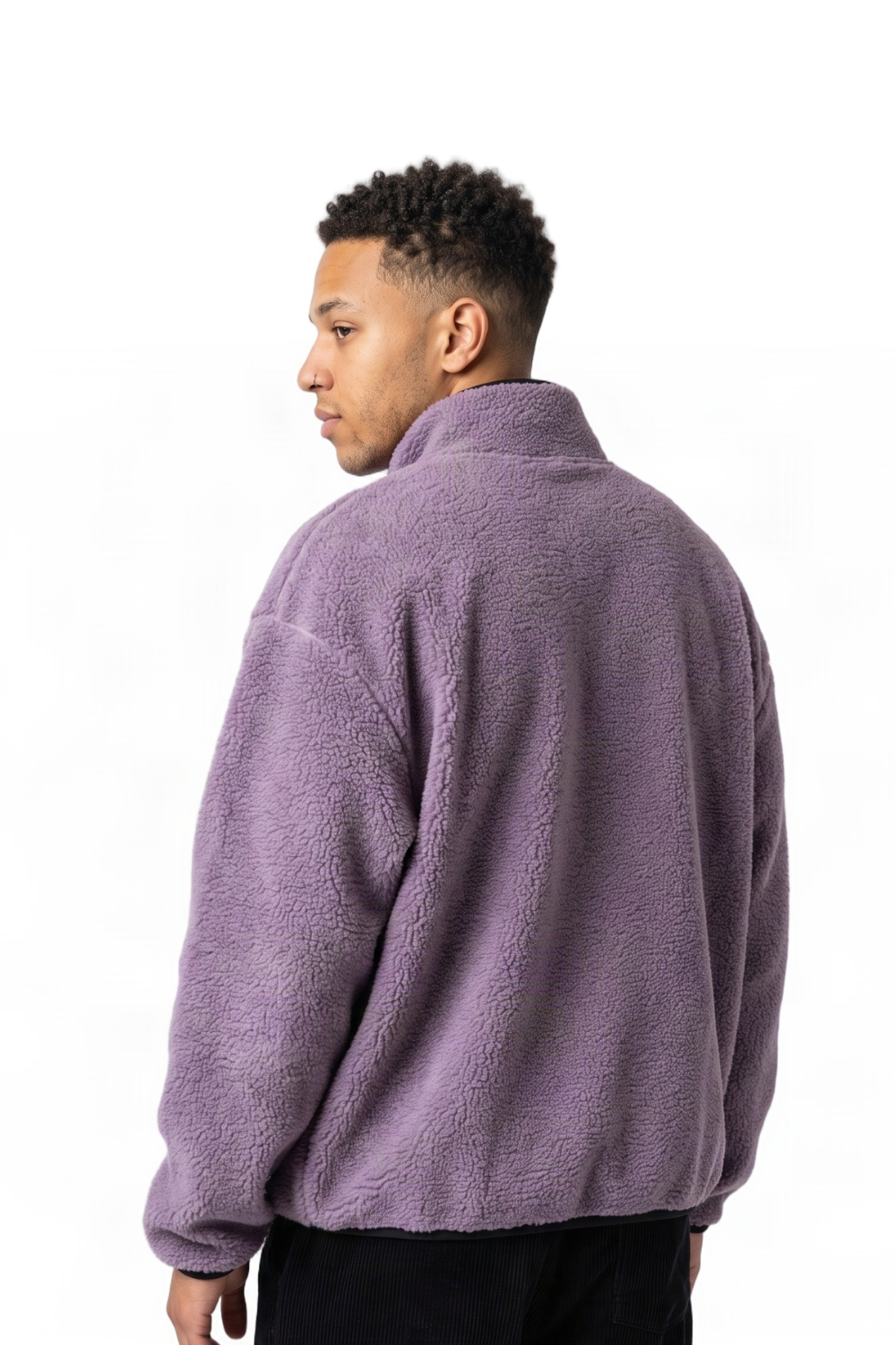 BamBooBay Boulder 2 Mens 1/4 Zip Sherpa Fleece Lilac
