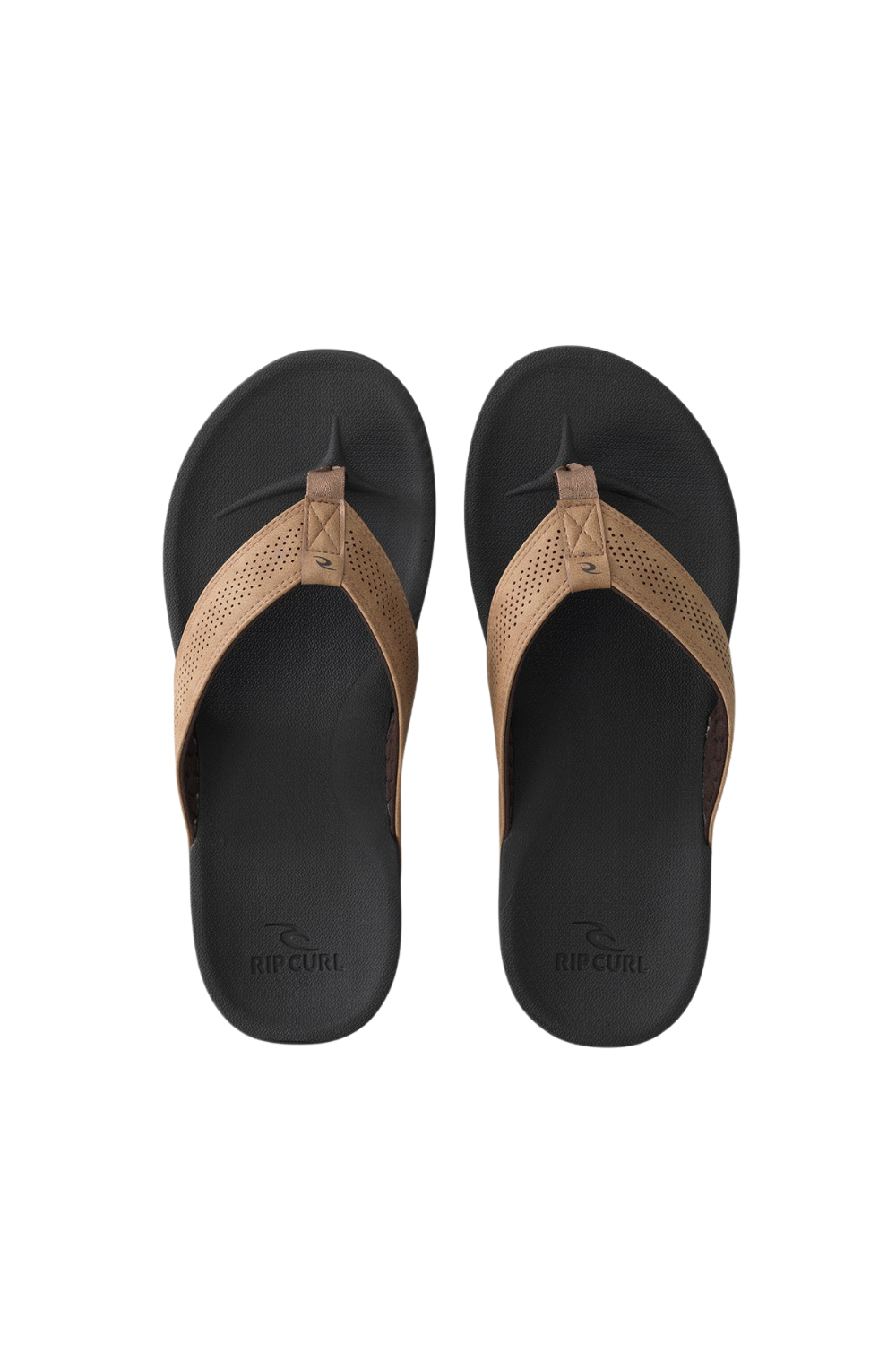 Rip Curl Chiba Bloom Mens Open Toe Flip Flops Brown/Black