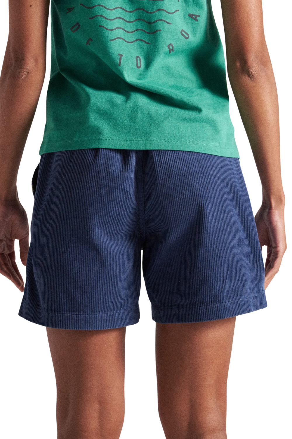 Passenger Avian Womens Organic Cord Shorts Dark Denim