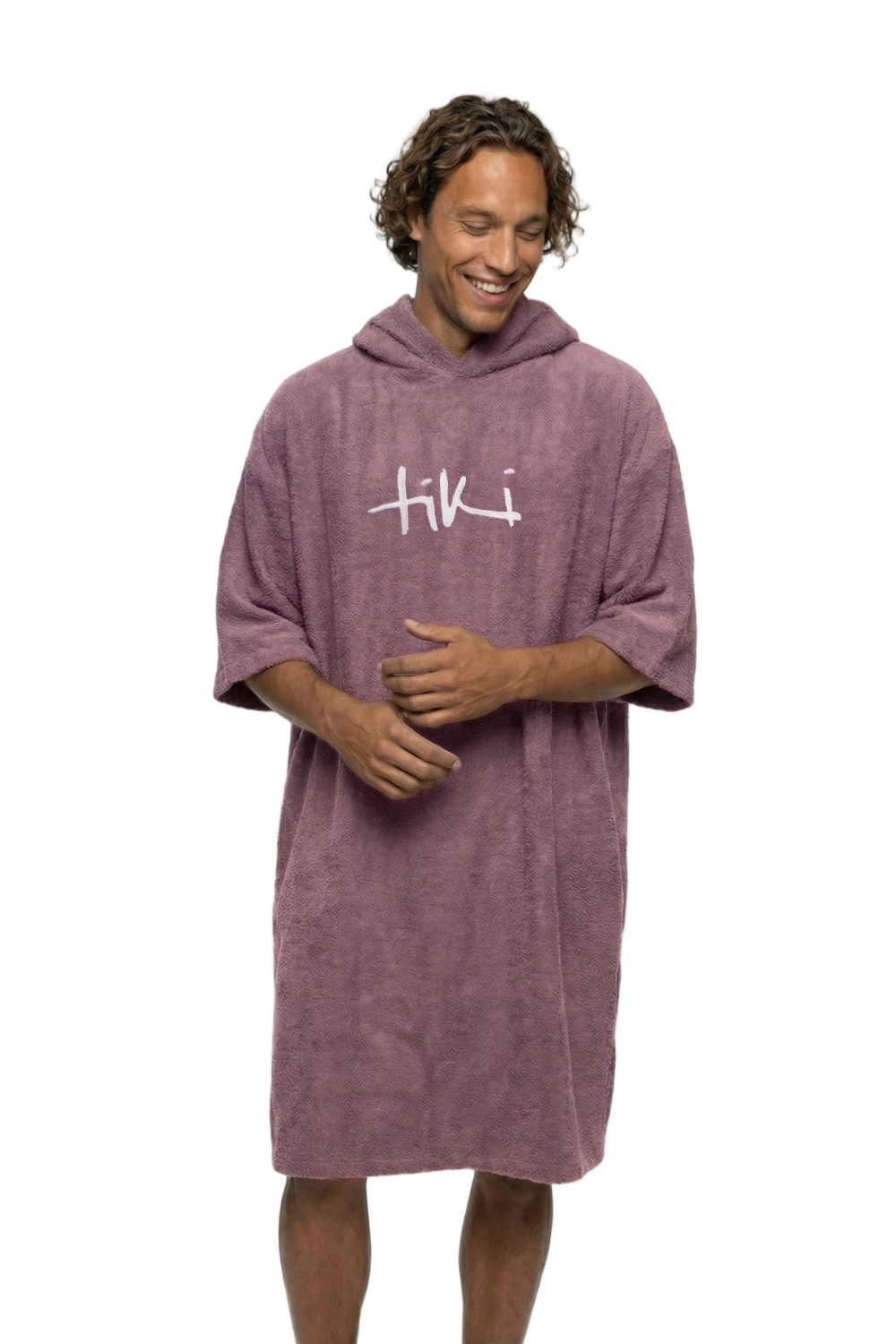 Tiki Adults Hooded Change Robe Mauve