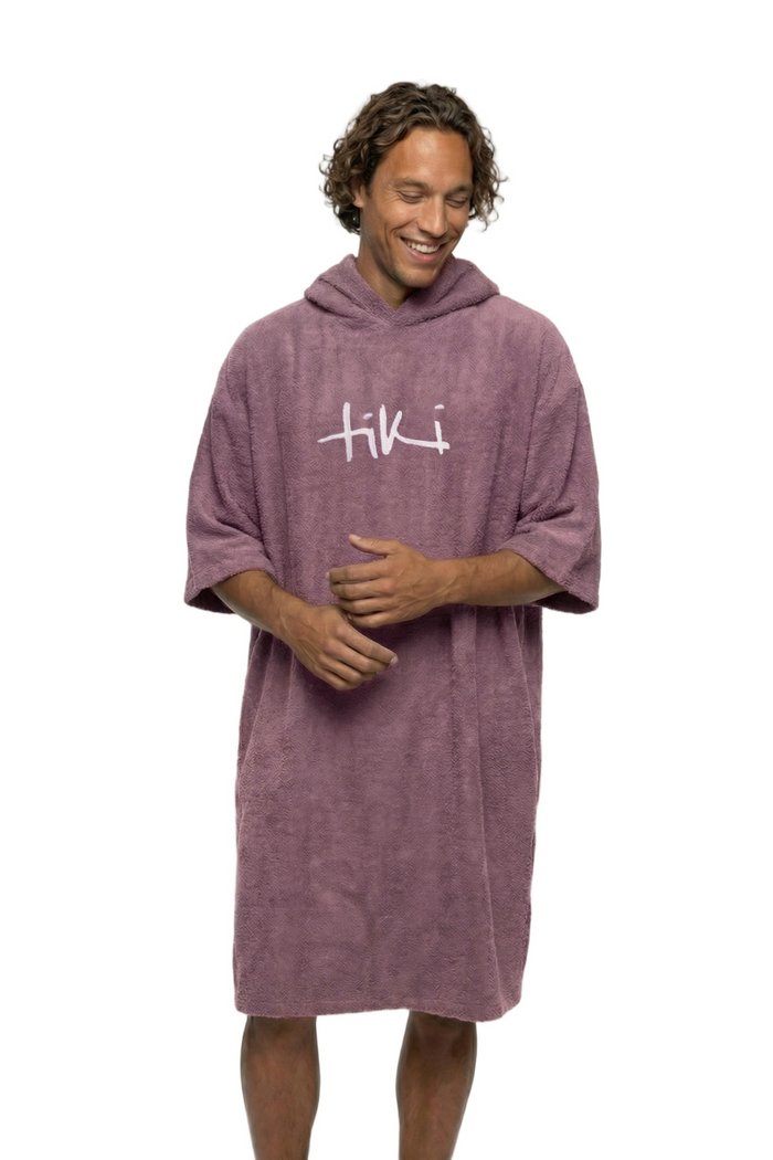 Tiki Adults Hooded Change Robe Mauve