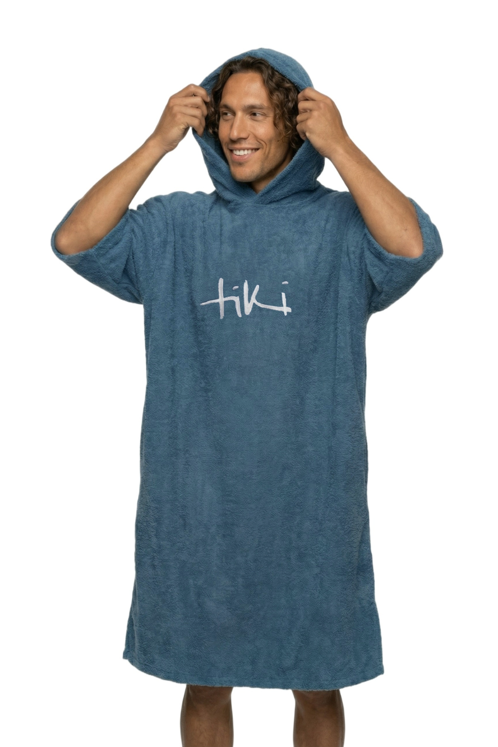 Tiki Adults Hooded Change Robe Navy