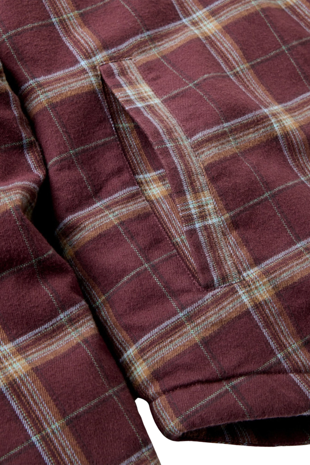 Passenger Kodiak Mens Sherpa Lined Overshirt Brambleberry Check