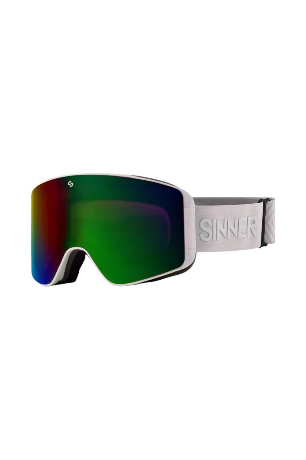 Sinner Aura Goggles Matte White Green Pink