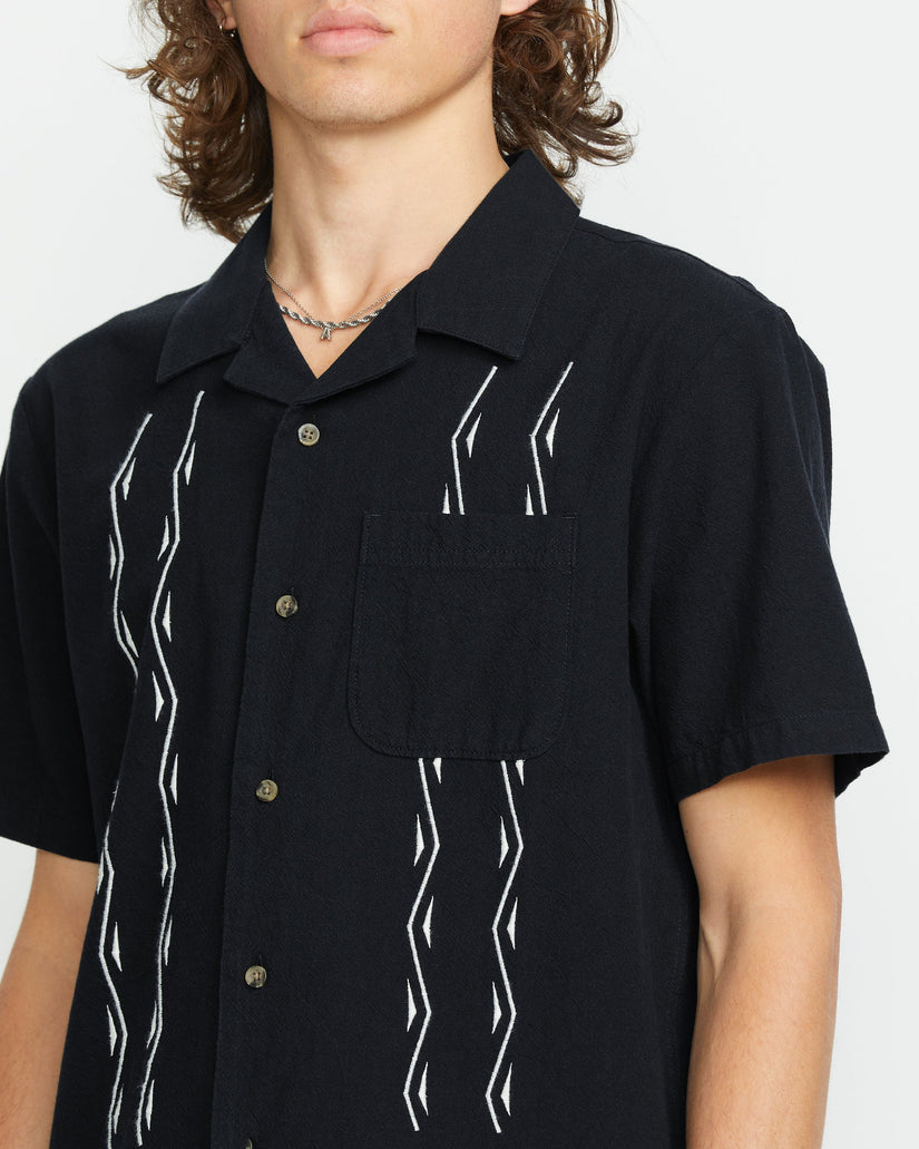 Volcom Bayamostone Short Sleeve Shirt Black