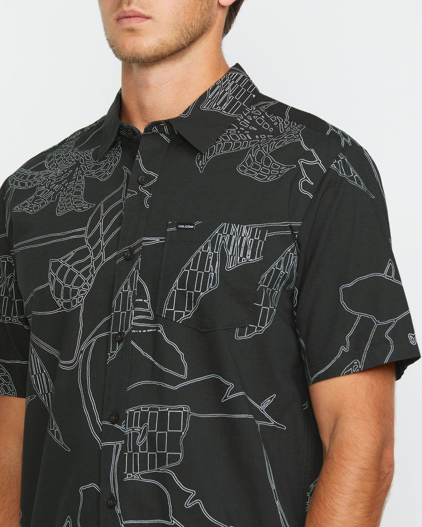 Volcom Cad Floral Short Sleeve Shirt Stealth