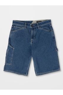 Volcom Labored Denim Utility Short - Indigo Ridge Wash