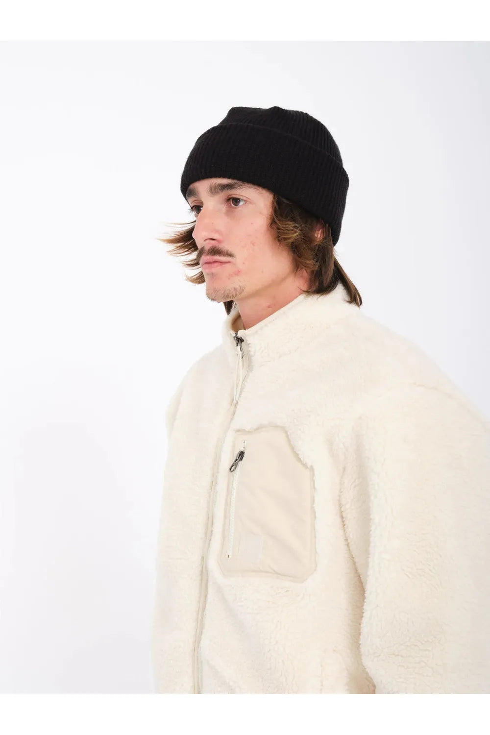 Volcom Muzzer Fuzzar Zip Dirty White