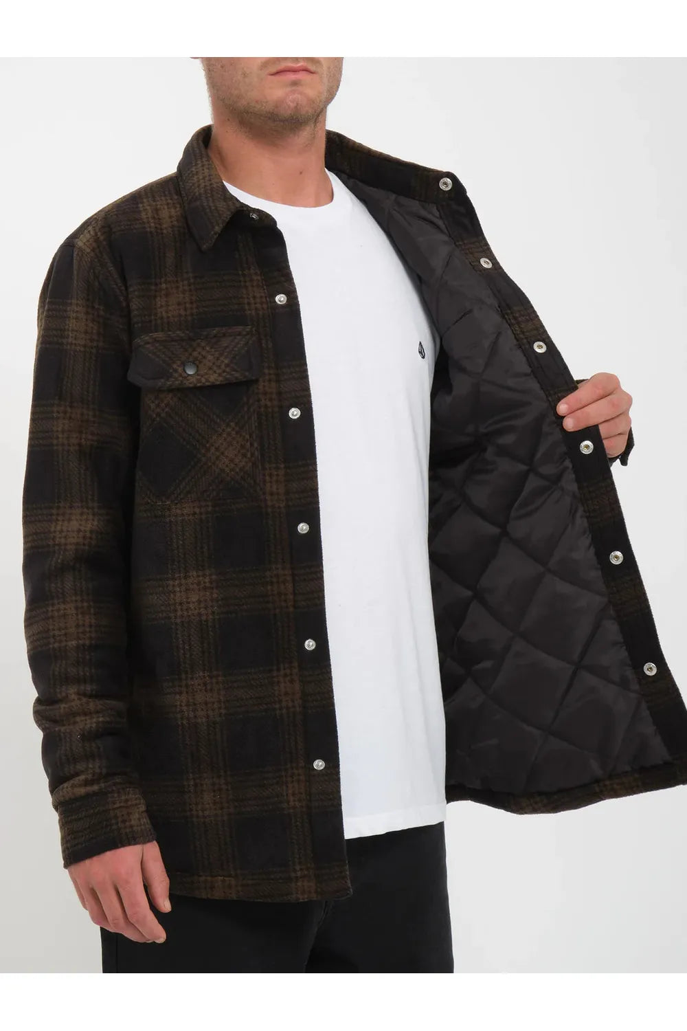 Volcom Bowered Fleece Long Sleeve Shirt Bison