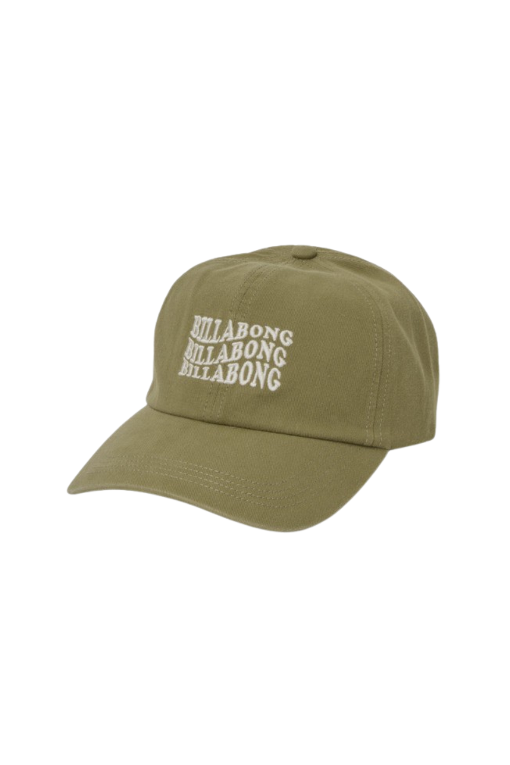Olive green cap with Billabong embroidered logo on the front