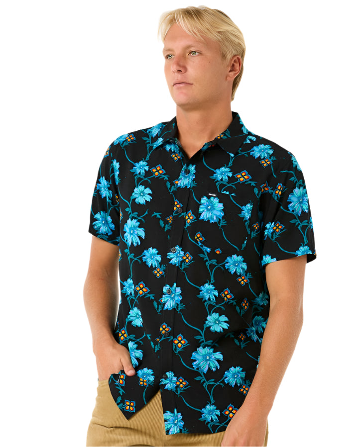 Rip Curl Surf Revival Short Sleeve Shirt Black