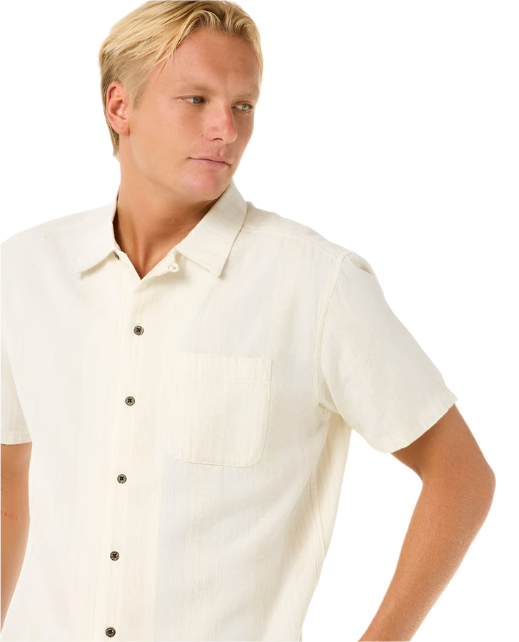 Rip Curl Raw Energy Stripe Short Sleeve Shirt Bone