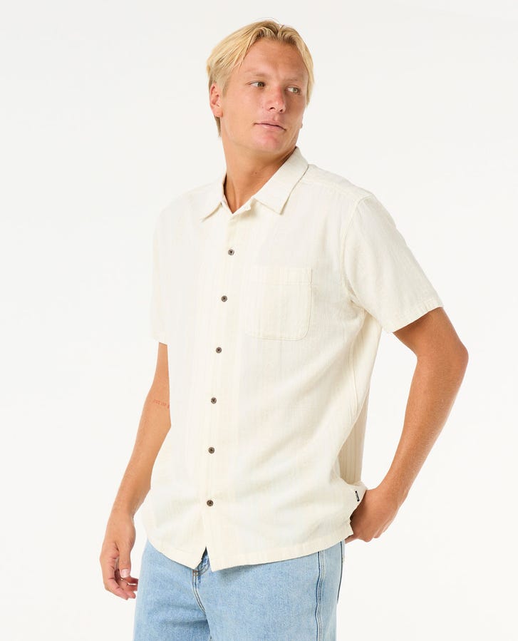 Rip Curl Raw Energy Stripe Short Sleeve Shirt Bone
