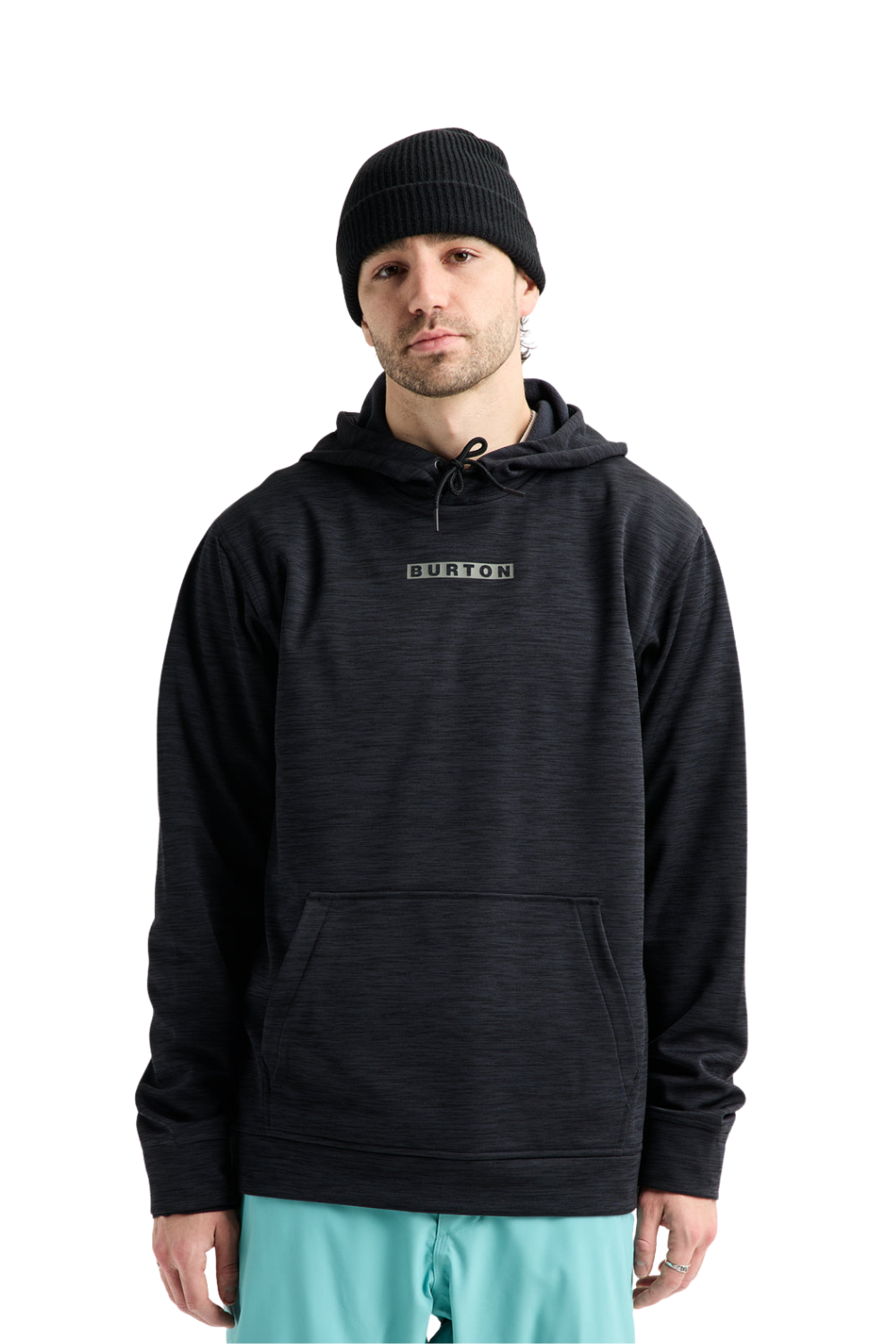 Burton Oak Mens Pullover Hoodie True Black Heather
