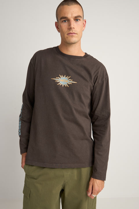 Rhythm Flame Printed Vintage T-Shirt Black