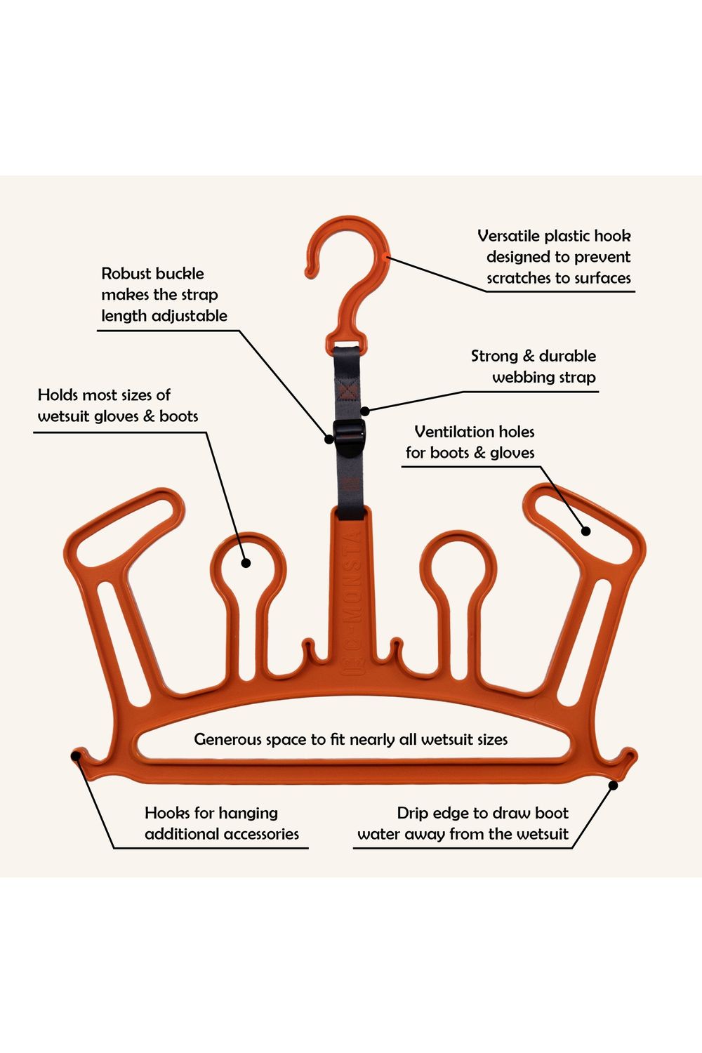 C-Monsta Wetsuit Hanger V2 Orange