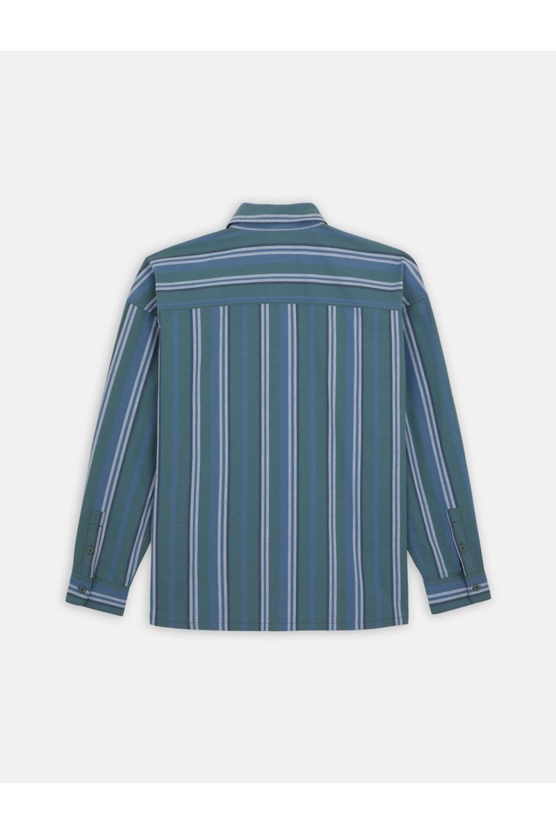 Dickies Glade Spring Shirt Long Sleeve Stipe Coronet Blue
