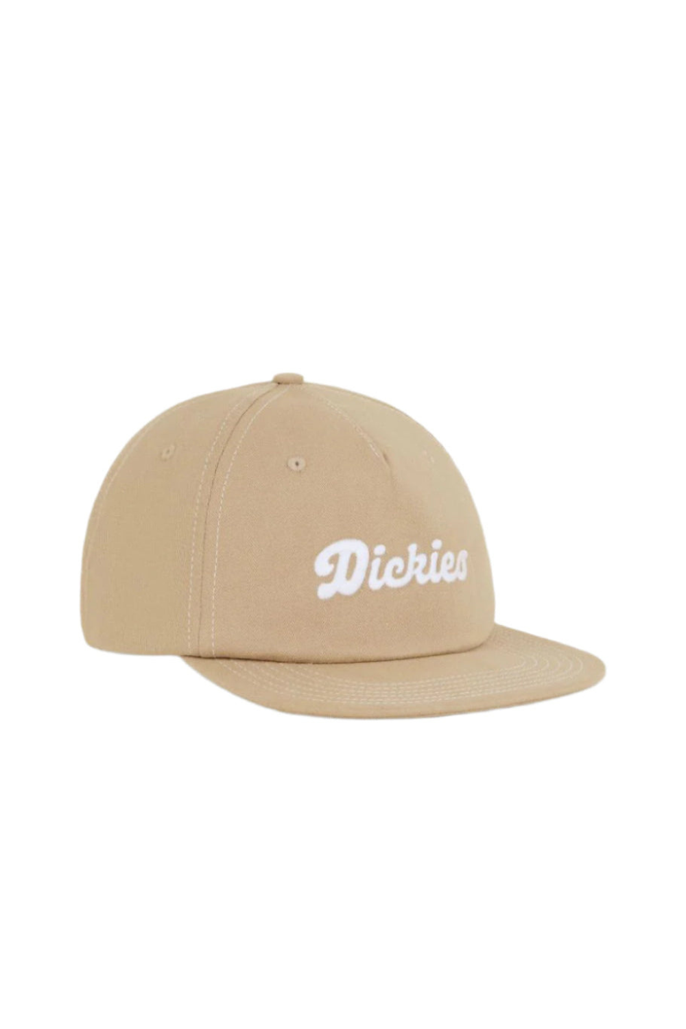 Beige cap with white Dickies logo on the front.