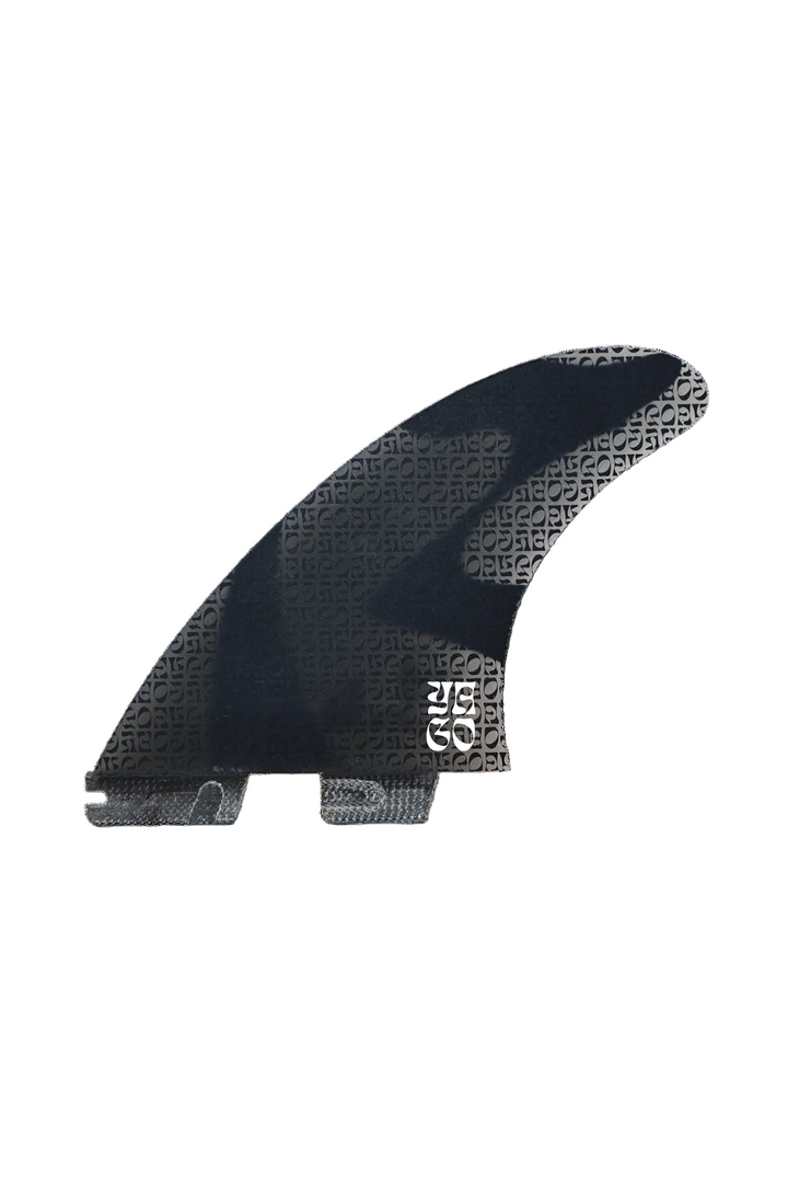 FCS II Yago Dora Signature PG Tri Surfboard Fin Set in dark grey