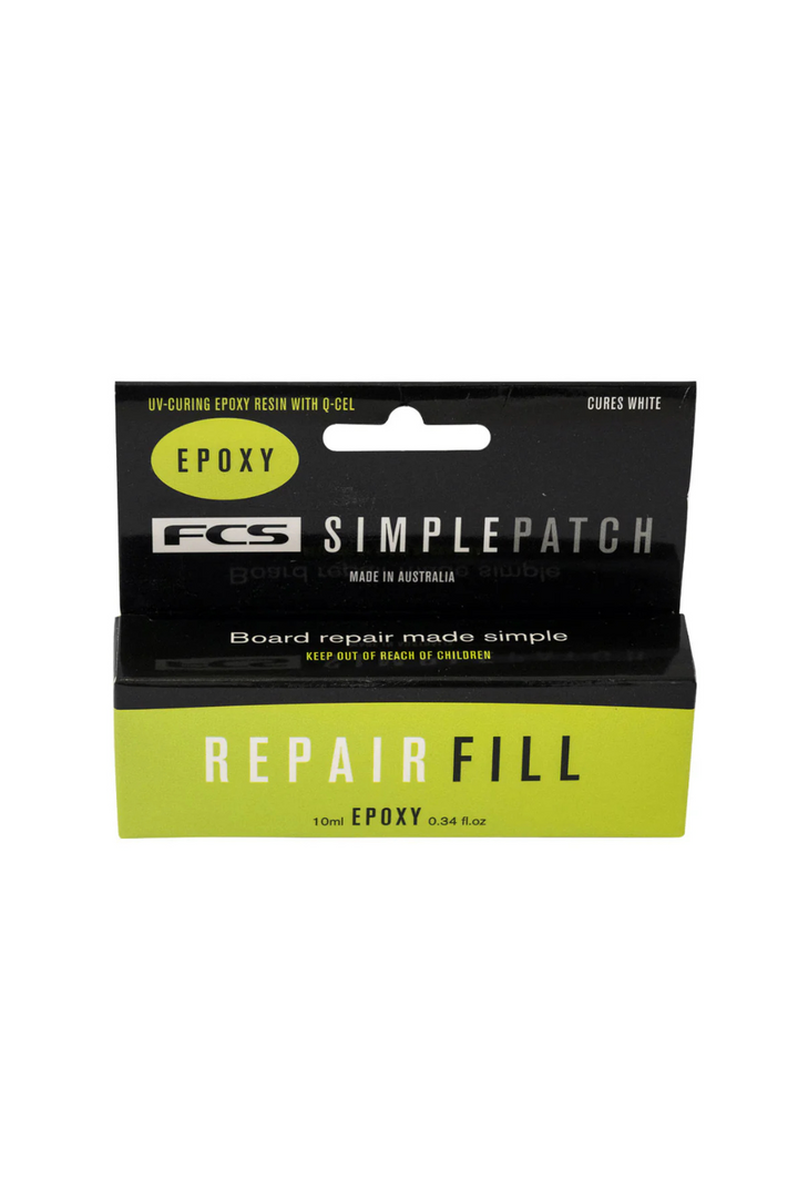 Packaging of FG Simple Patch epoxy repair fill on a white background
