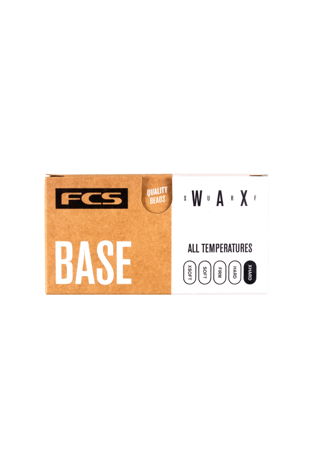 FCS wax box for surfing on a white background