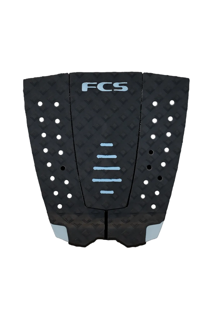 FCS Yago Dora Signature Surfboard Tail Pad in black and light blue