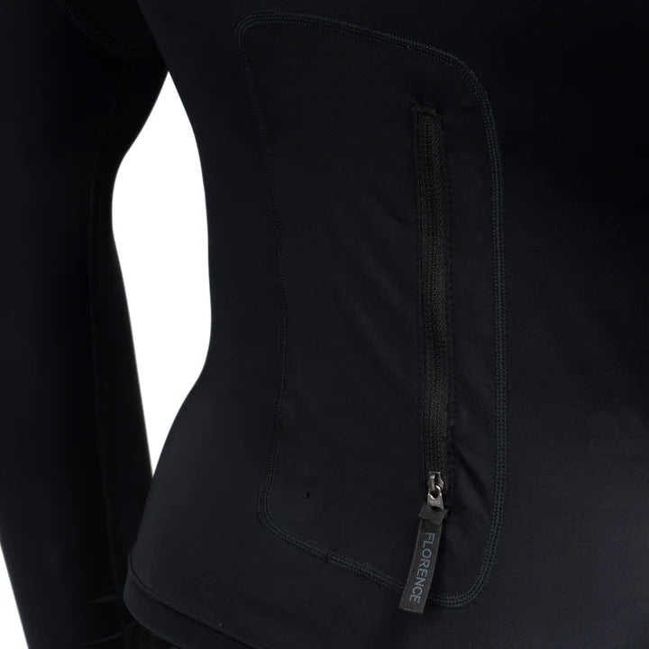 Florence Marine X Long Sleeve Hooded Rashguard 2.0 Black