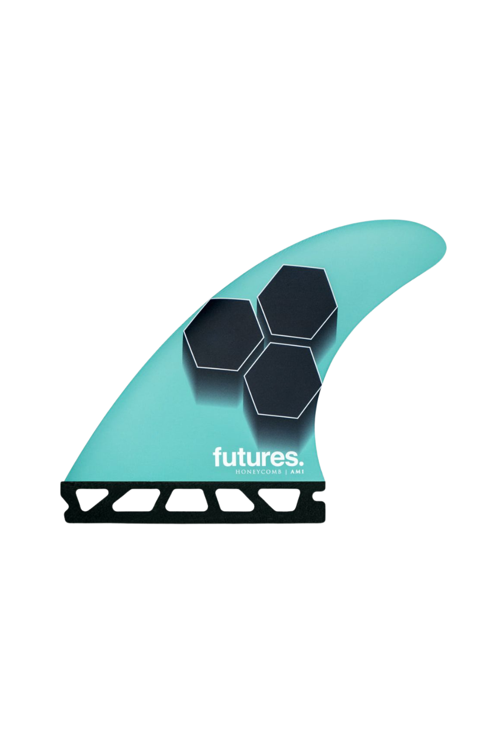 Teal and navy surfboard fins