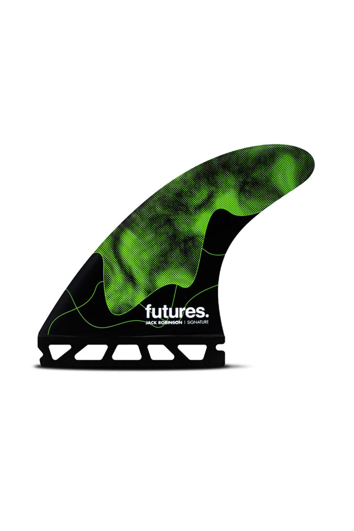 Futures Jack Robinson Honeycomb Surfboard Truster Fins in Green and Black