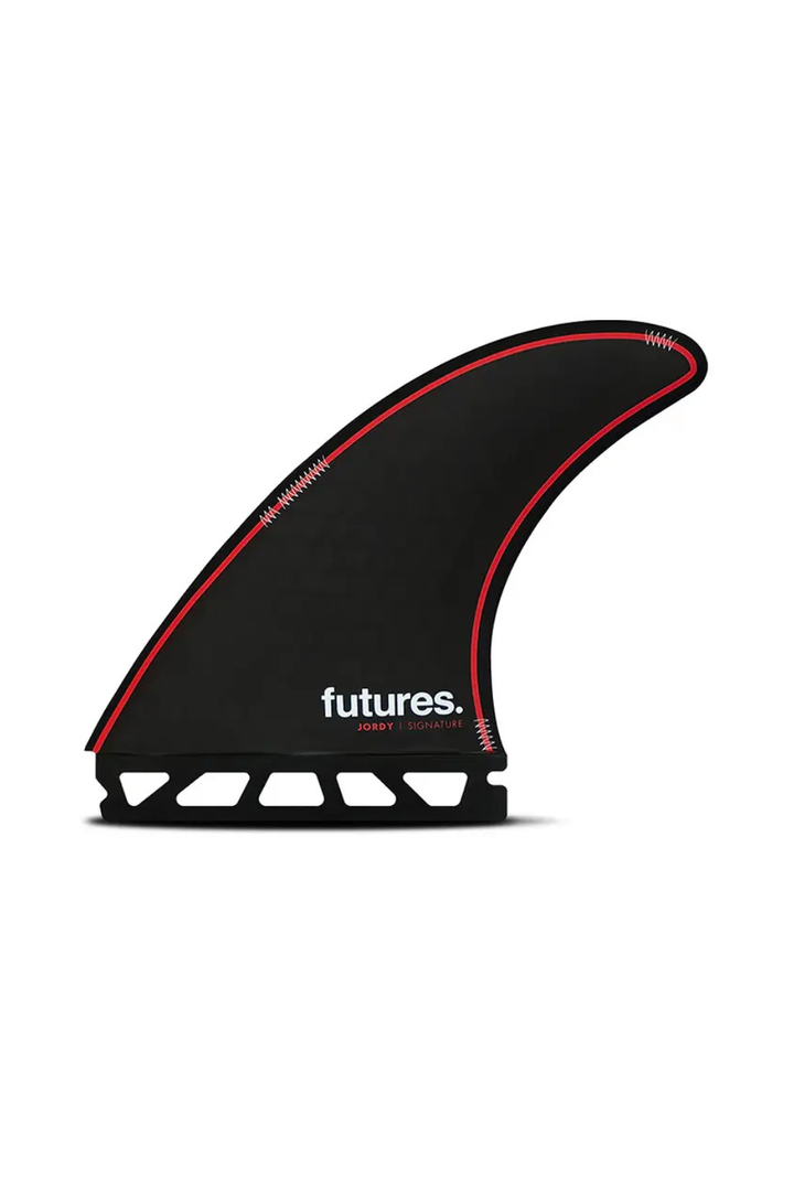 Futures Jordy Signature Honeycomb Surfboard Thruster Fins in Black/Red