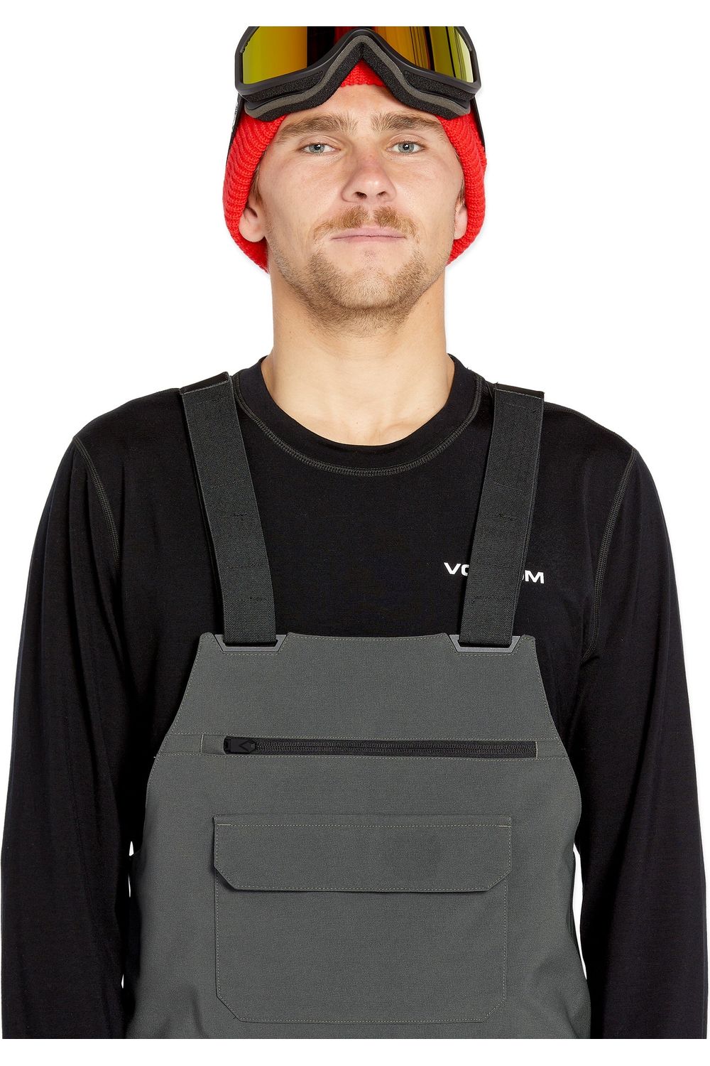 Volcom Roan Bib Overall Charcoal