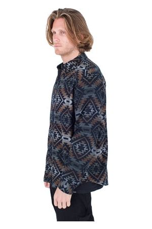 Hurley Portland Organic Flannel Shirt Bronzed Print