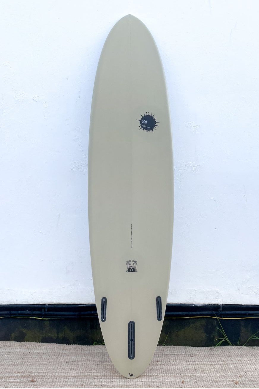 Image of Tiki Custom Surfboard - 7'6 Nomad Mid - Marshmallow from the front