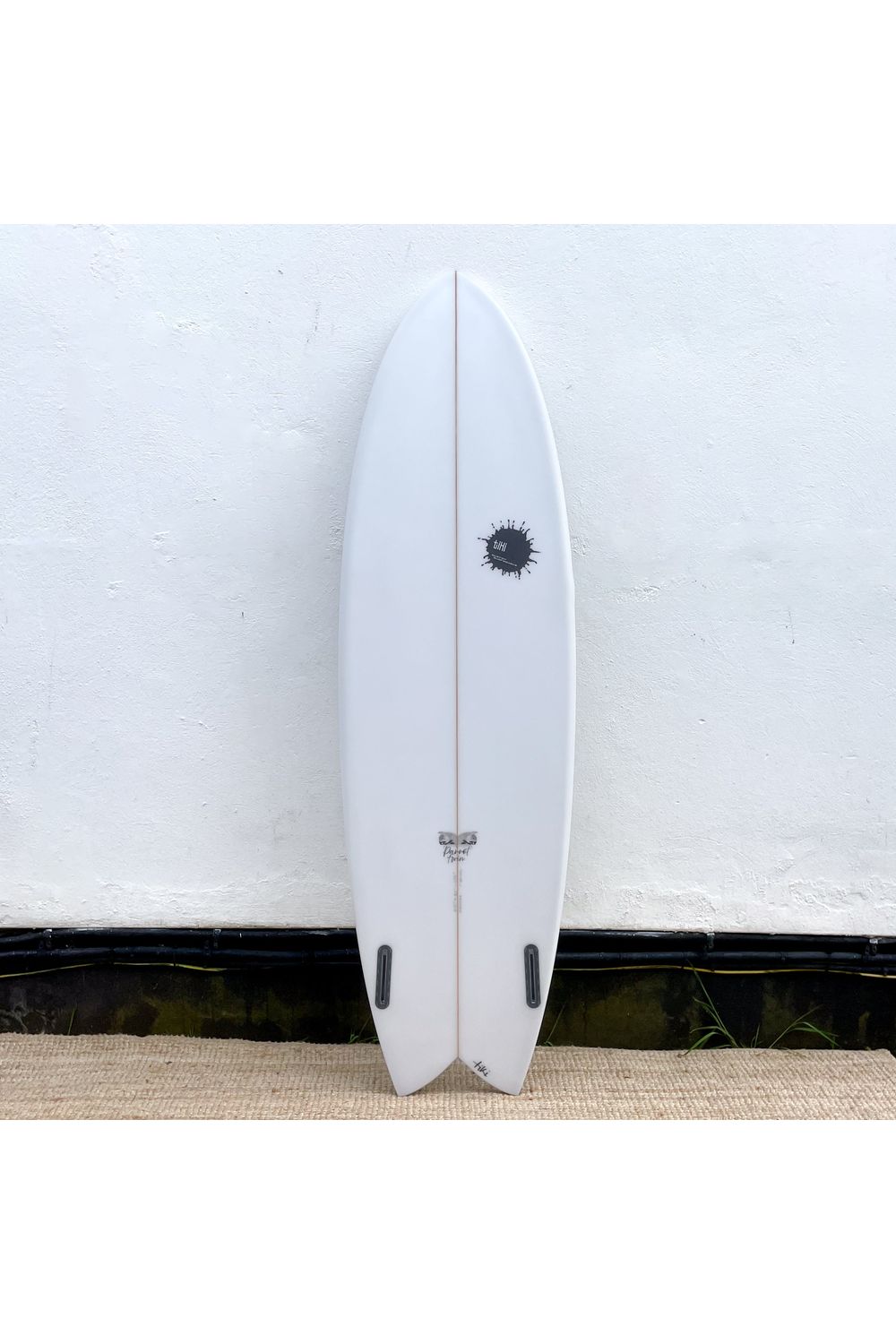 Tiki Custom Surfboard - 5'6 Parrot Twin - Clear