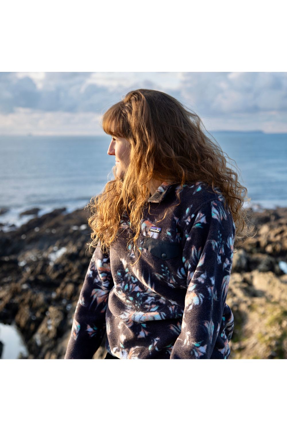Patagonia Synch Snap Swirl Floral Pitch Blue