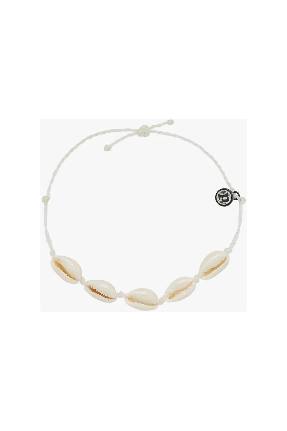 Pura Vida Knotted Cowries Anklet White