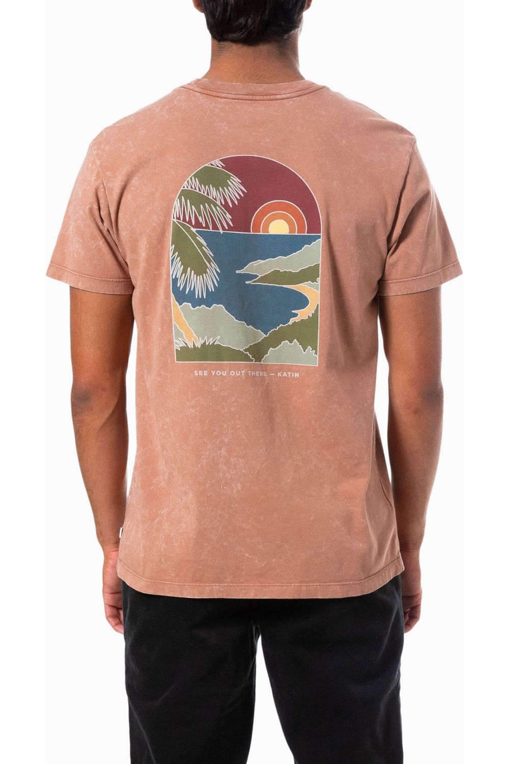 Katin Voyage T-Shirt Red Fade Sand Wash