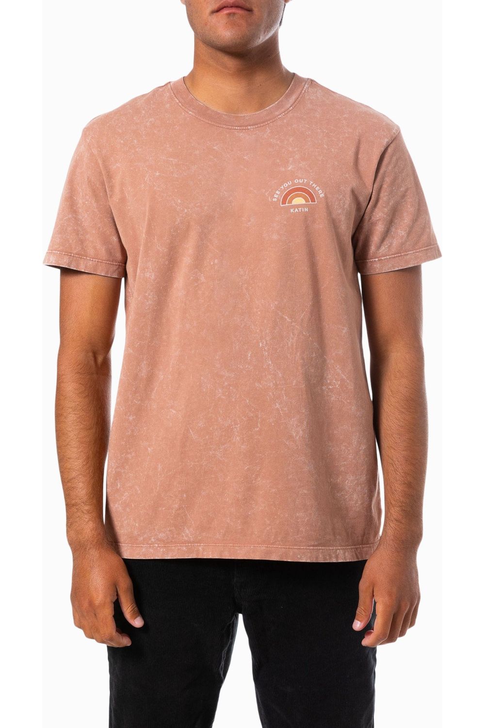 Katin Voyage T-Shirt Red Fade Sand Wash