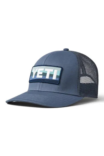 Yeti Sunrise Badge Low Pro Trucker Cap Deep Blue