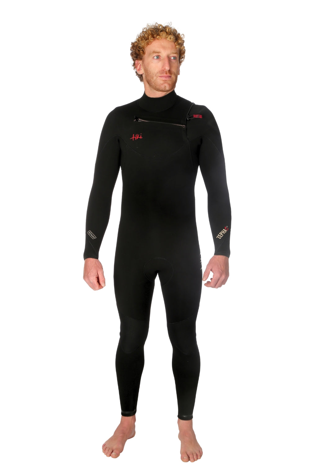 Tiki Zepha Eco 4/3 Men'S Chest Zip Wetsuit Black