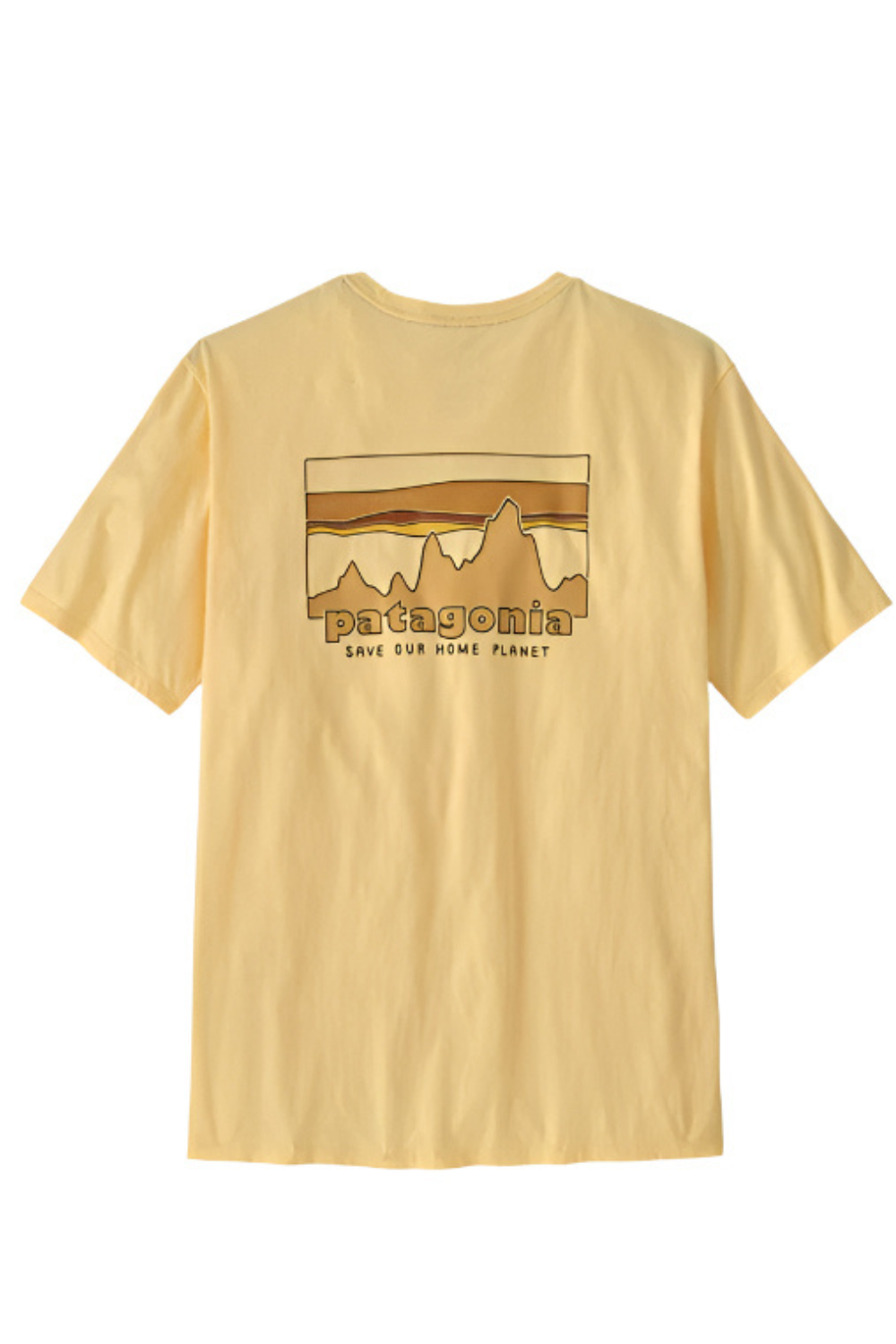 Patagonia Mens '73 Skyline Organic T-Shirt Buttercup Yellow