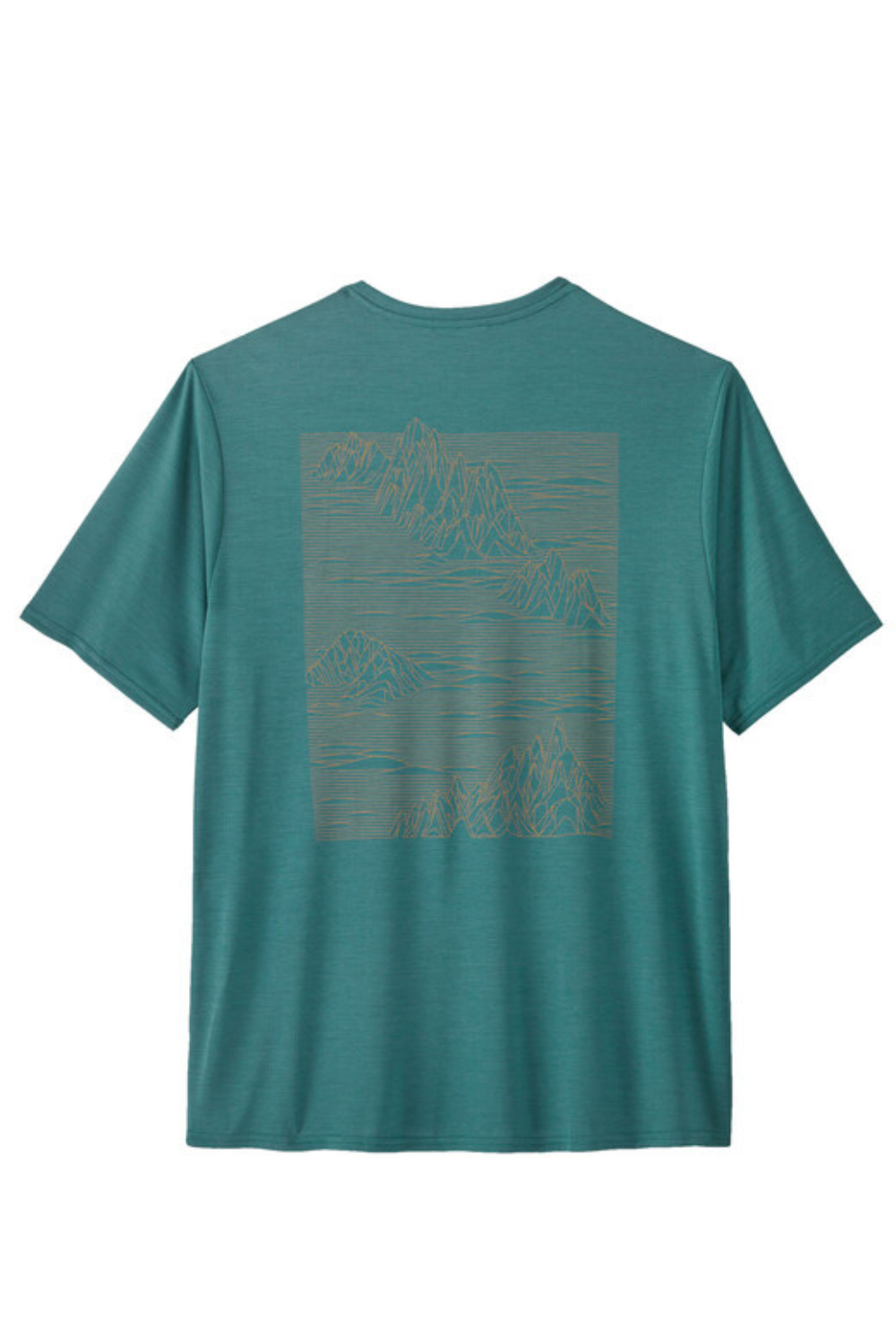Patagonia Mens Cap Cool Daily Graphic T-Shirt Strataspire: Wetland Blue X-Dye