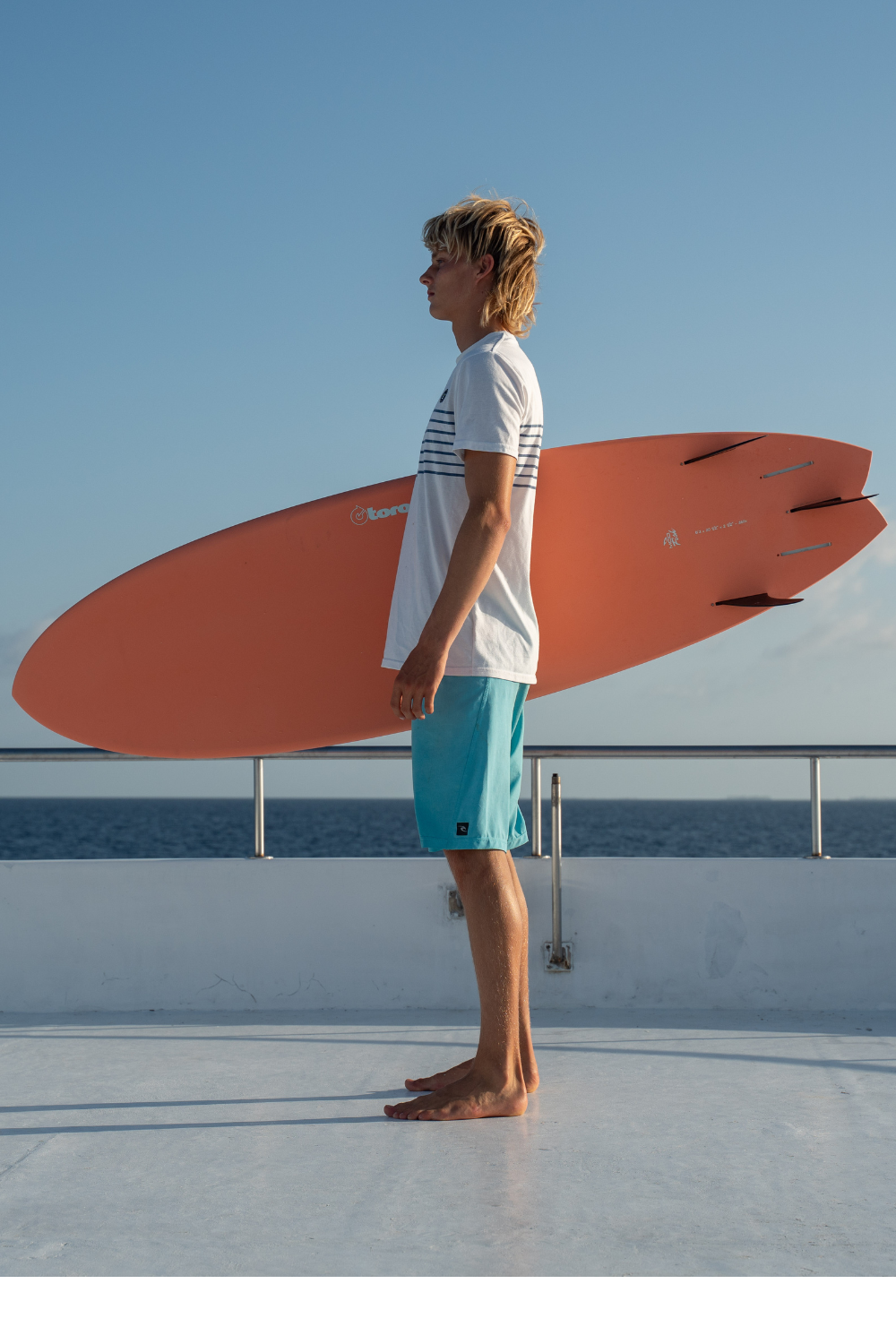 Torq Mod Fish TET Surfboard Pop Coral