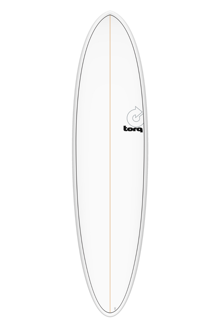 Torq TET Mod Fun Surfboard White Pinline