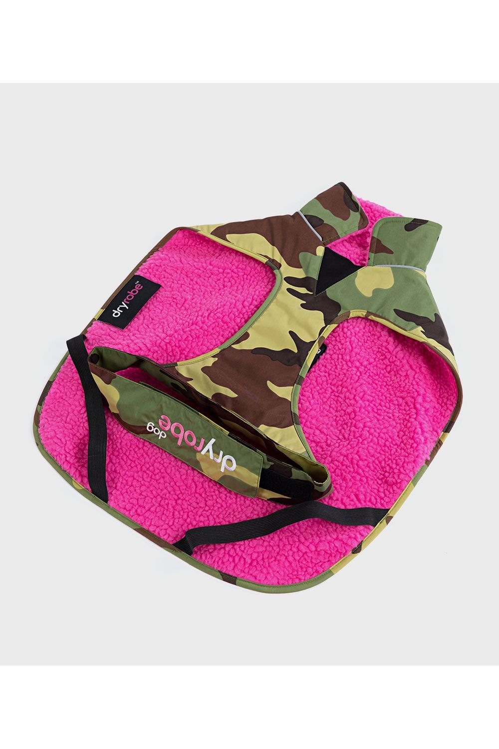 Dryrobe Dog Camouflage Pink