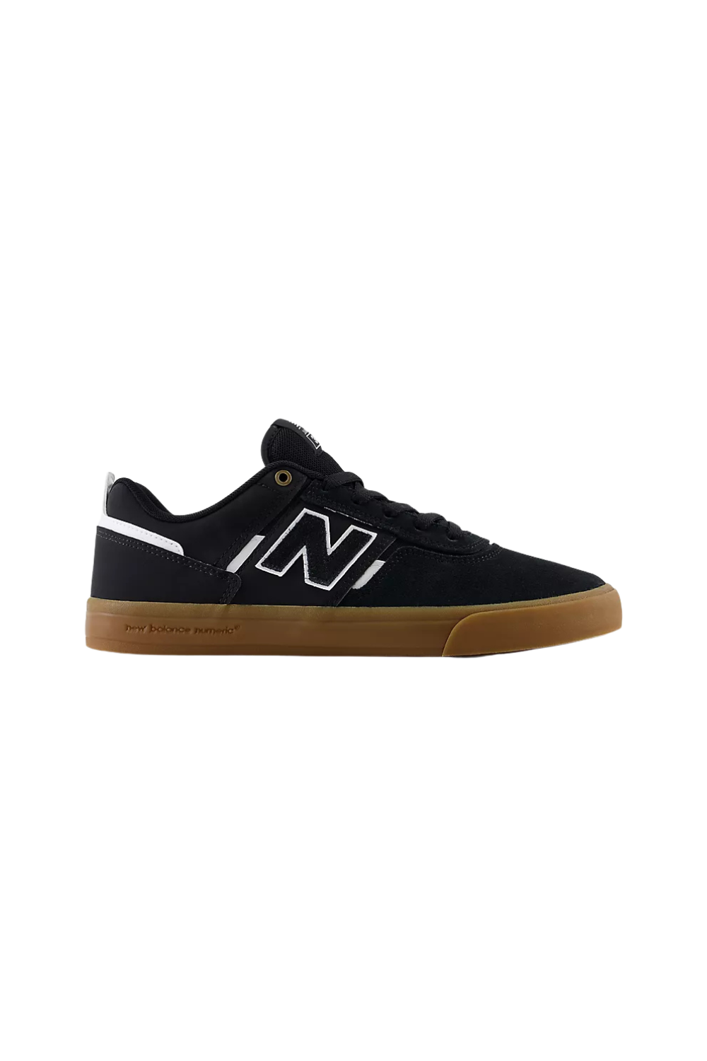 Black New Balance sneaker with whitedetails and  rubber sole