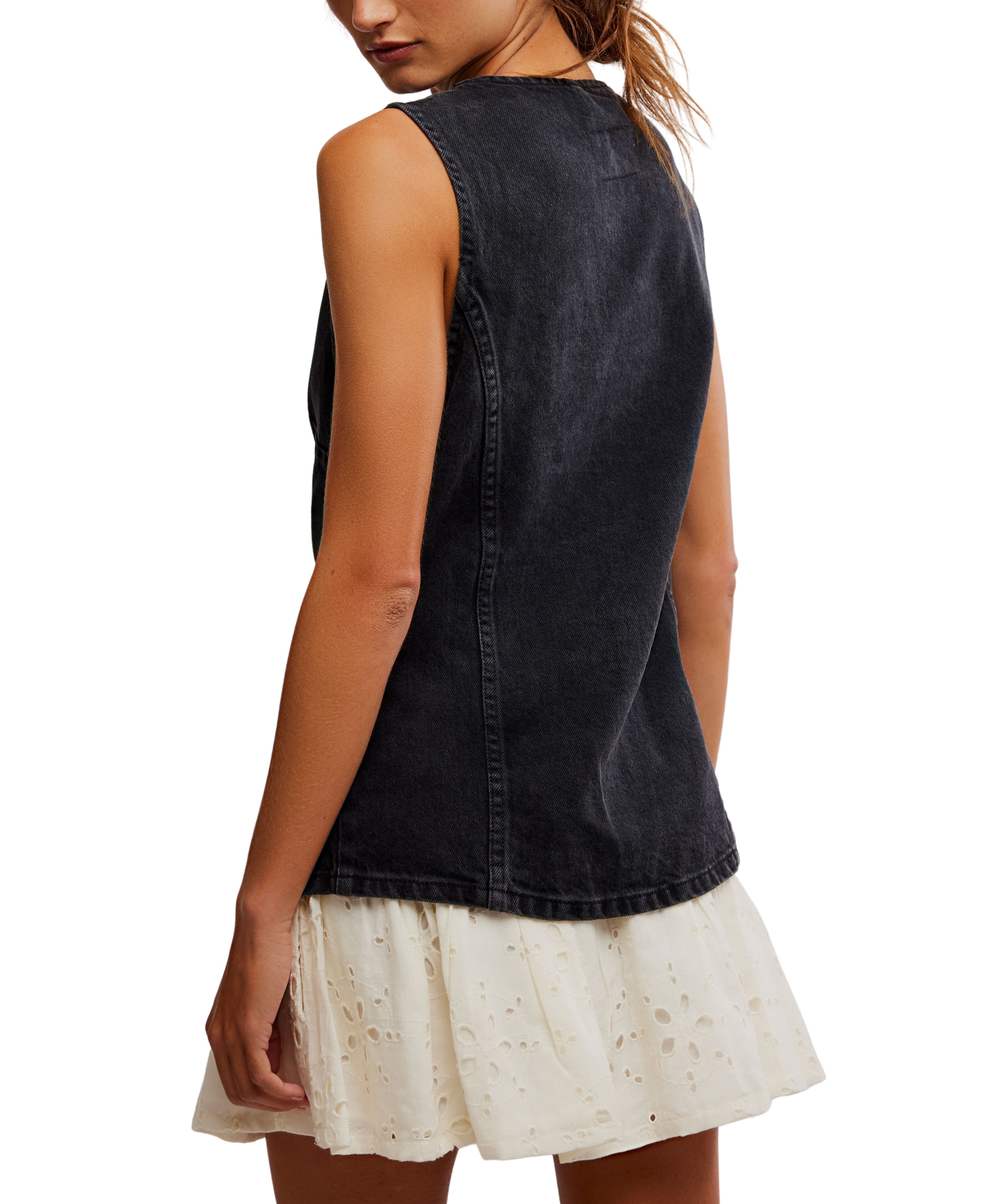 Free people Aimee Vest Black