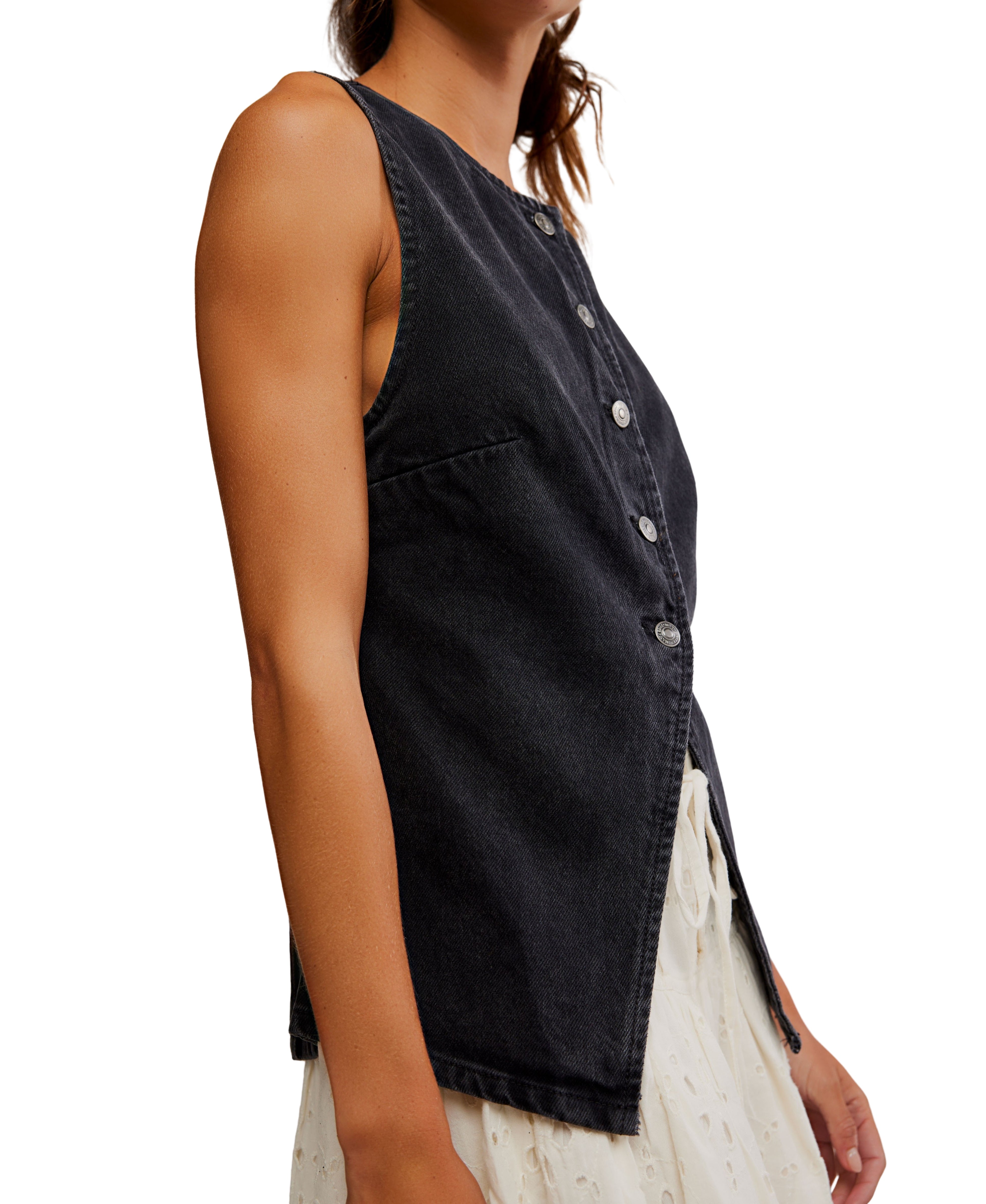 Free people Aimee Vest Black